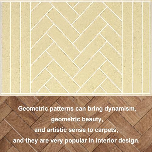 Image of hicorfe Indoor Doormat,Front Back Door Mat Rubber Backing Non Slip Door Mats 20 inchx48 inch Absorbent Resist Dirt Entrance Doormat Inside Floor Mats for Entryway Washable Low-Profile(Cream Yellow)