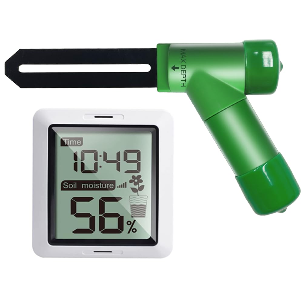 ECOWITTSoil Moisture Sensor WH0291, Plant Soil Moisture Meter with Digital LCD Display for Home Garden Lawn Potted Plant Care Indoor Outdoor 868MHZ…