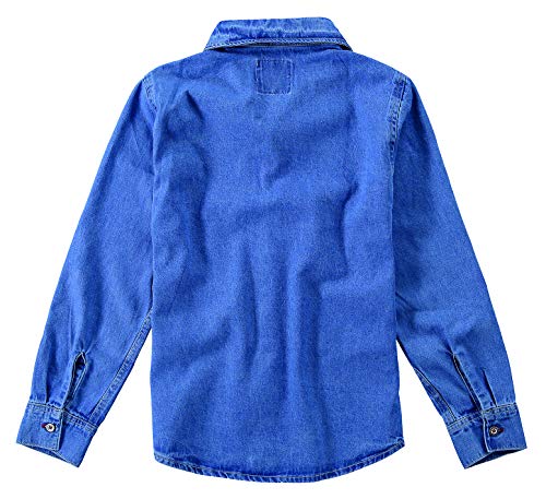 Camisa Manga Longa Jeans ,Malwee Kids, Meninos, Azul, 14