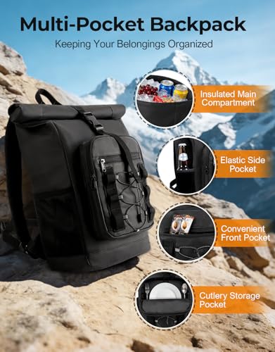 ISEYOU Rolltop Cooler Backpack