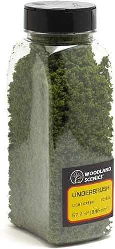 Woodland Scenics Grupos de cepillo verde claro (32 oz. Shaker)