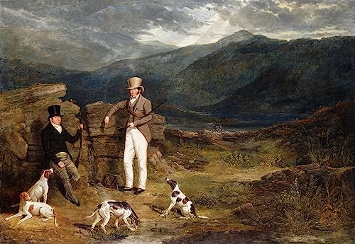 Tableau deux messieurs avec des pointeurs Frederick Herring Senior poster art mural 60x90