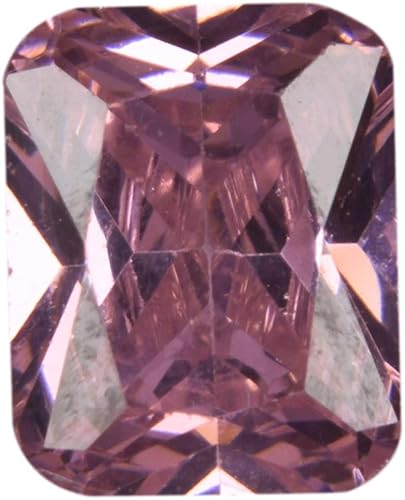 REAL-GEMS Joyería Fabricación Rosa Circonita Cúbica, Anillo Tamaño de Fabricación de Joyas 5.50 Ct Forma Esmeralda Piedra Preciosa Suelta, Gema,