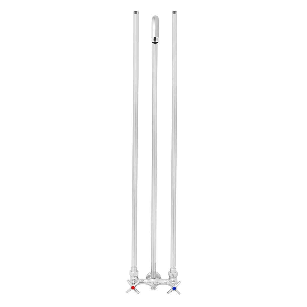 Speakman Commander Freiliegende 2-Griff Dusche – Poliertes Chrom, Für Regenduschkopf, 15,2 Cm Lochabstand