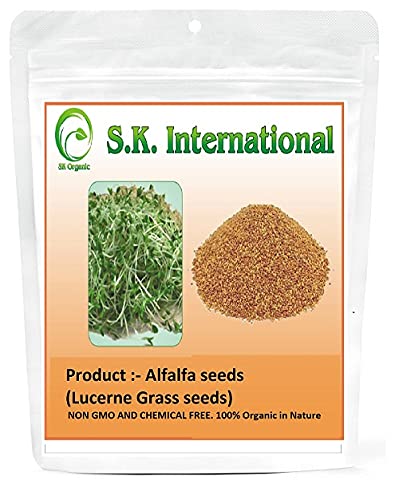 SK ORGANIC Alfalfa Seeds for Sprouting and Cultivation (NON GMO) - Micro greens Rijka grass, rajko, methi grass (1.5 KG) (B099S94CBM) Amazon Price History, Amazon Price Tracker