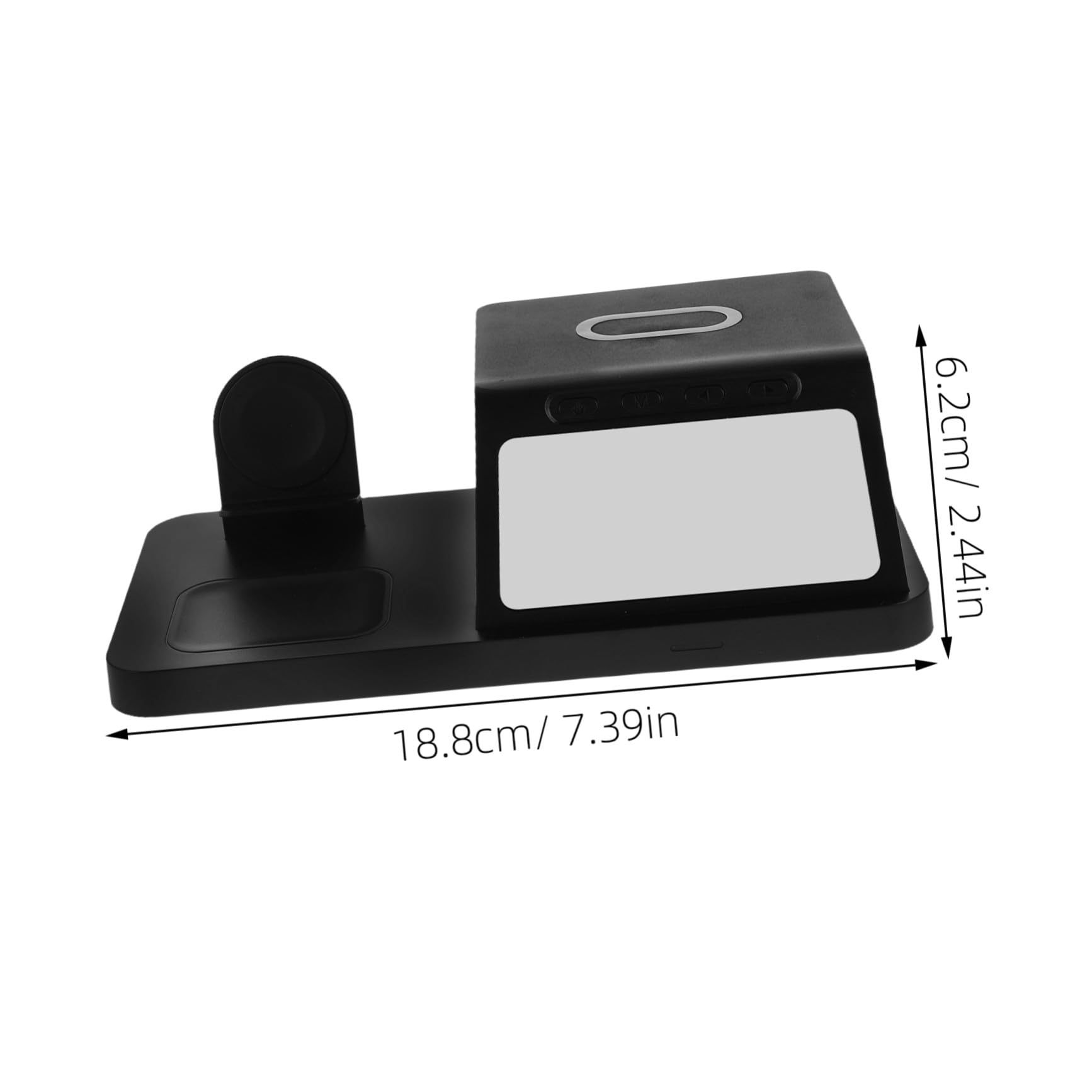 Tofficu 15w Caricabatterie Wireless Per Cellulari Stazione Di Ricarica Per Orologio Dock Di Ricarica Portatile Per Comodino Dock Wireless Da Scrivania Da Viaggio