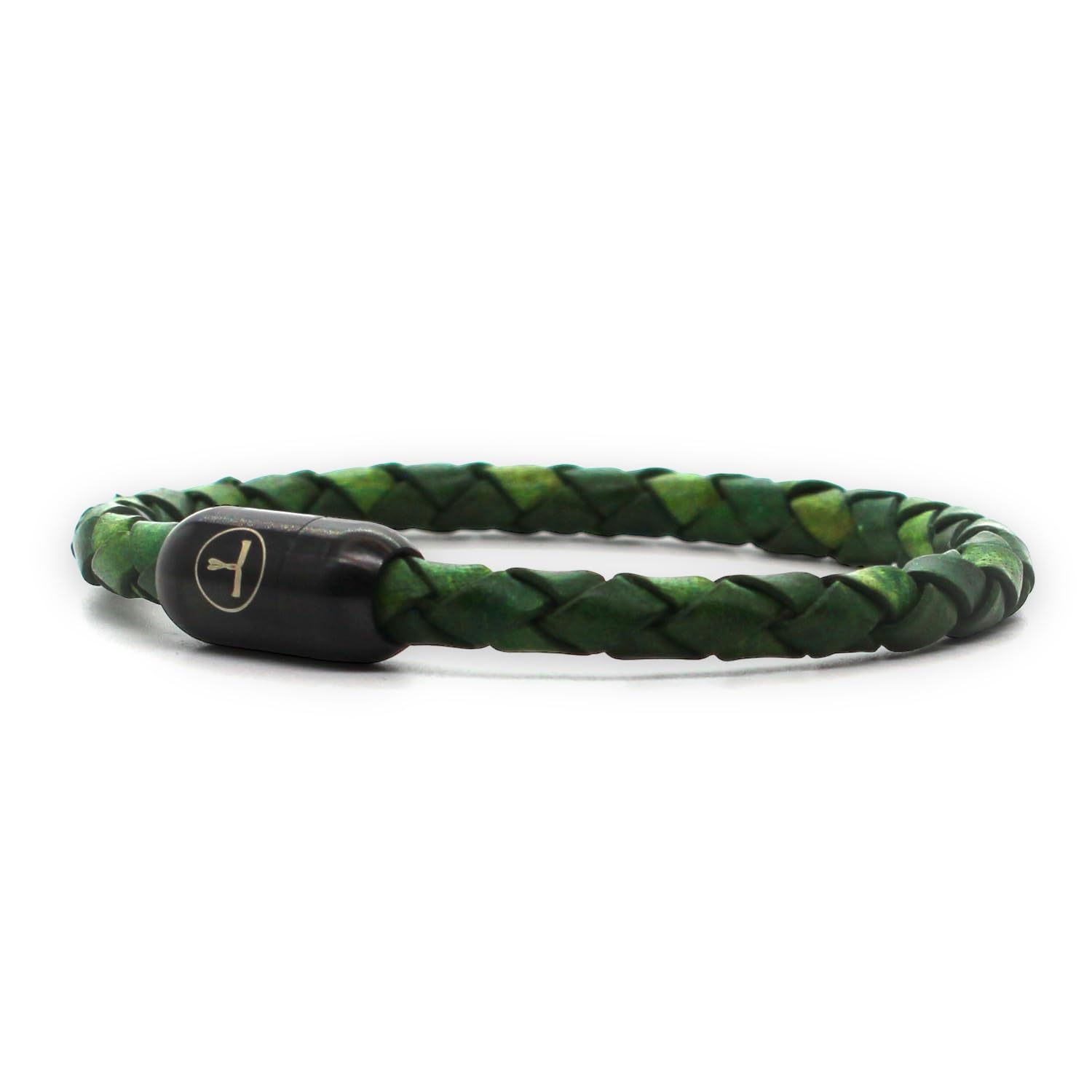 Pulsera de piel de primera calidad, cierre magnético fuerte, pulsera trenzada para hombre y mujer, incluye bolsa de joyería, hecha a mano en Alemania