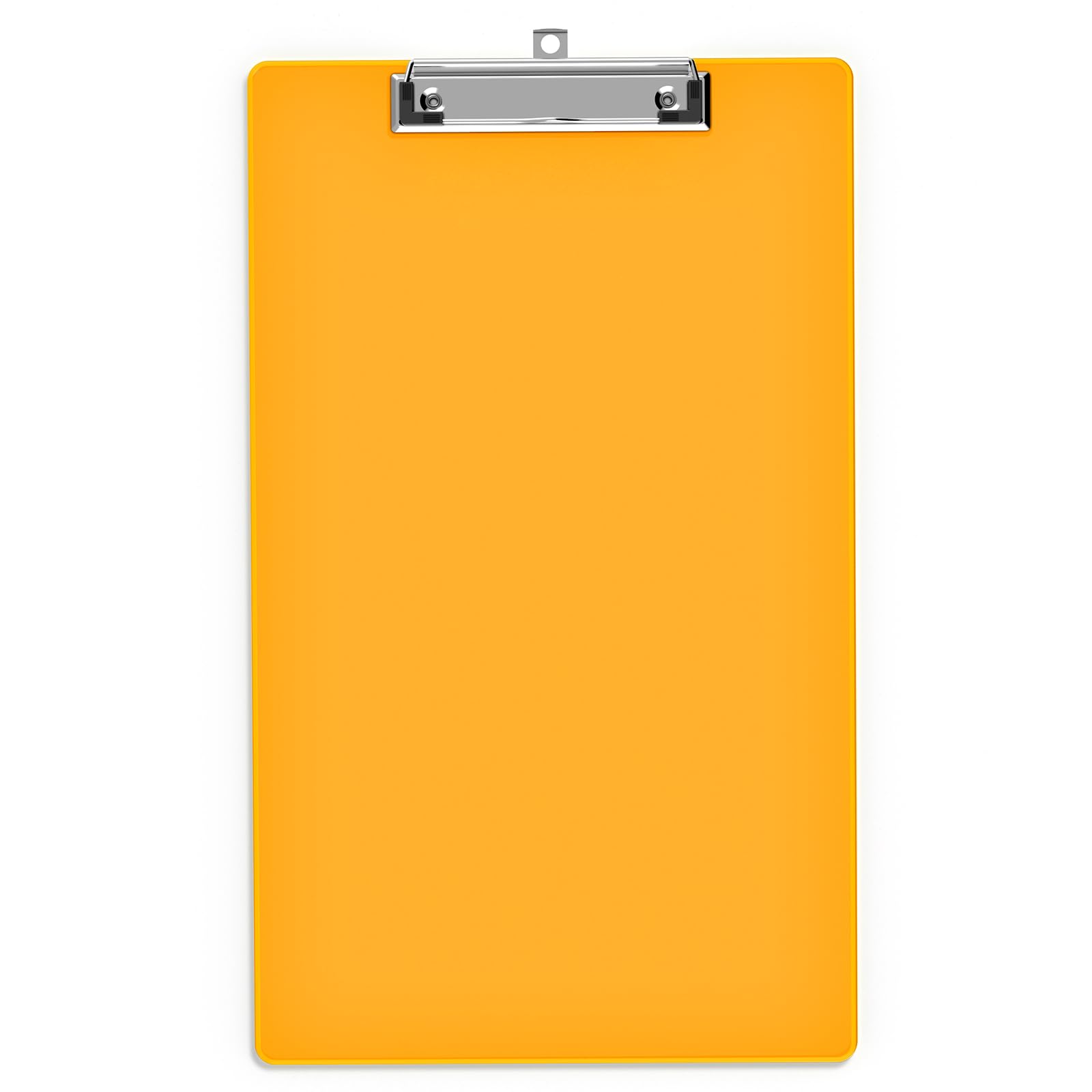 Juvealoe Legal Size Clipboard, 8.5 x 14 Light Orange Plastic Long Clip Board with Low Profile Clip, 9 x 15 in, Suitable for Legal Lawers and Business,