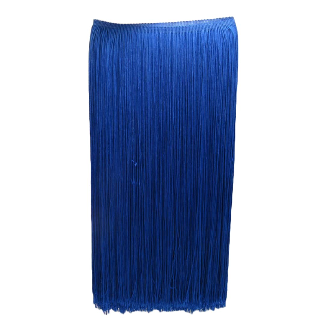 Yalulu Fringe Trim Lace Tassel, 2 Yard 100cm Width Polyester Tassel Fringe Trimming Chainette Fringe Trim for DIY Latin Dress Stage Clothes Curtain Accessories (Gem Blue)