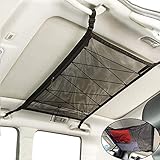 Diseño de hebilla de alta calidad: este bolsillo de red de almacenamiento de carga para coche tiene 4 hebillas, hace que sea fácil de fijar a las asas de agarre del techo del coche y hebilla de alta calidad que hacen que la conexión sea más fuerte. El diseño de hebilla también es conveniente para quitar