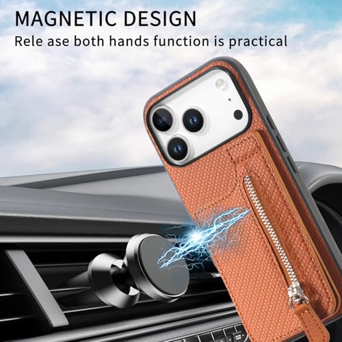 Pochette portefeuille pour iPhone 17 Pro Max antichoc avec zip SDL - 6