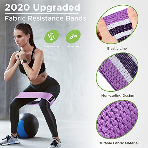 Letsfit Resistance Loop Bands for Legs and Hip Workout Training, Set of 3