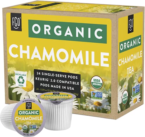 Fgo Organic Chamomile Herbal Tea K-Cup Pods - Naturally Caffeine-Free, Keurig Compatible, 24 Pods (Pack Of 1) #TOP4