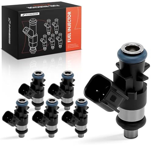 A-Premium Set of 6 Fuel Injectors Compatible with Ram 1500, ProMaster 1500 2500 3500 & Jeep Grand Cherokee, Grand Cherokee WK, Wrangler, Gladiator & Dodge Durango & Chrysler Pacifica, Voyager