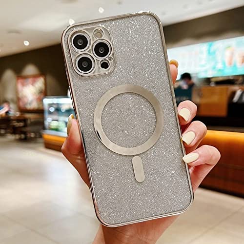 Coque silicone iPhone 12 Mini argent résistant avec charge magnétique