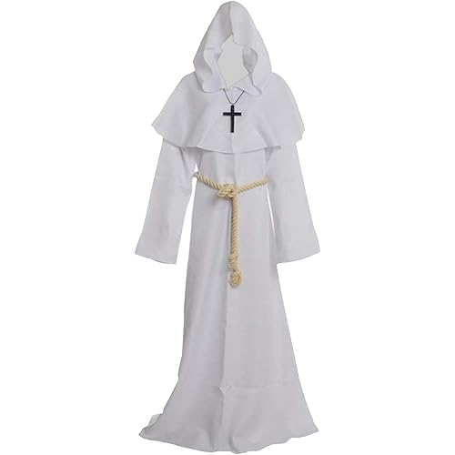 GOLDSTITCH Friar Medieval Hooded Monk Renaissance Priest Robe Costume Cosplay