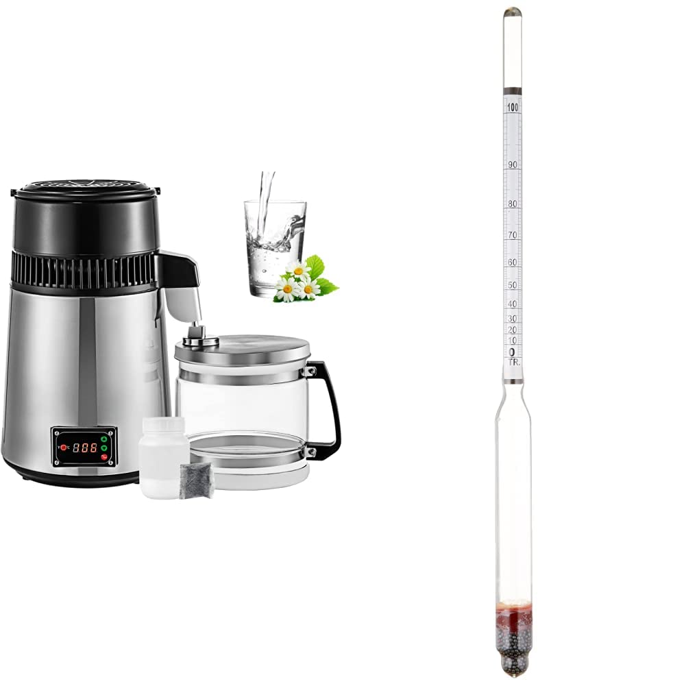 Mophorn Water Distillers Countertop Stainless Steel 4L 750W Digital