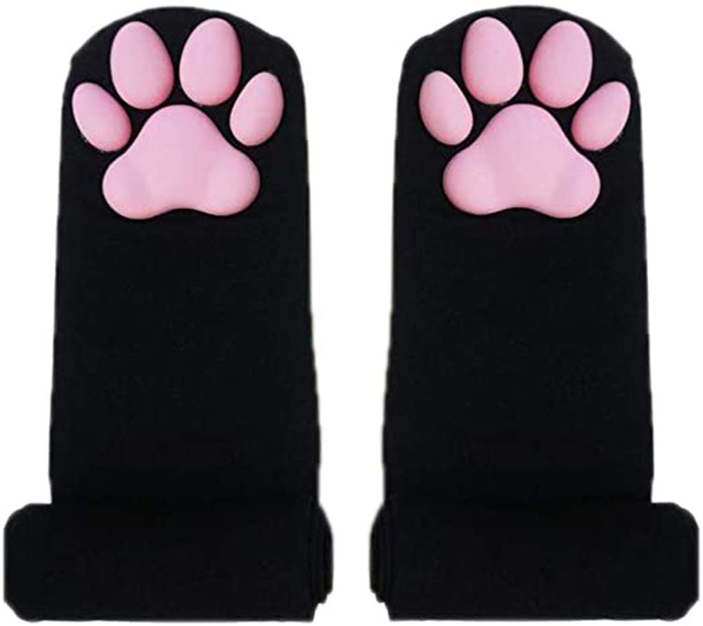 Thigh High Socks, 3D Silicone Rubber Cat Paw Thigh High Socks, Cosplay cat, lolita socks, maid socks