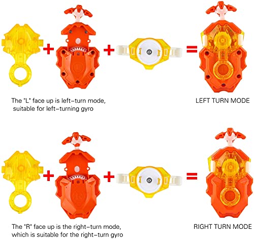 Image of DB Launcher LR Suitable for Left and Right Spins Layer System Blades with Resilient String (Orange)
