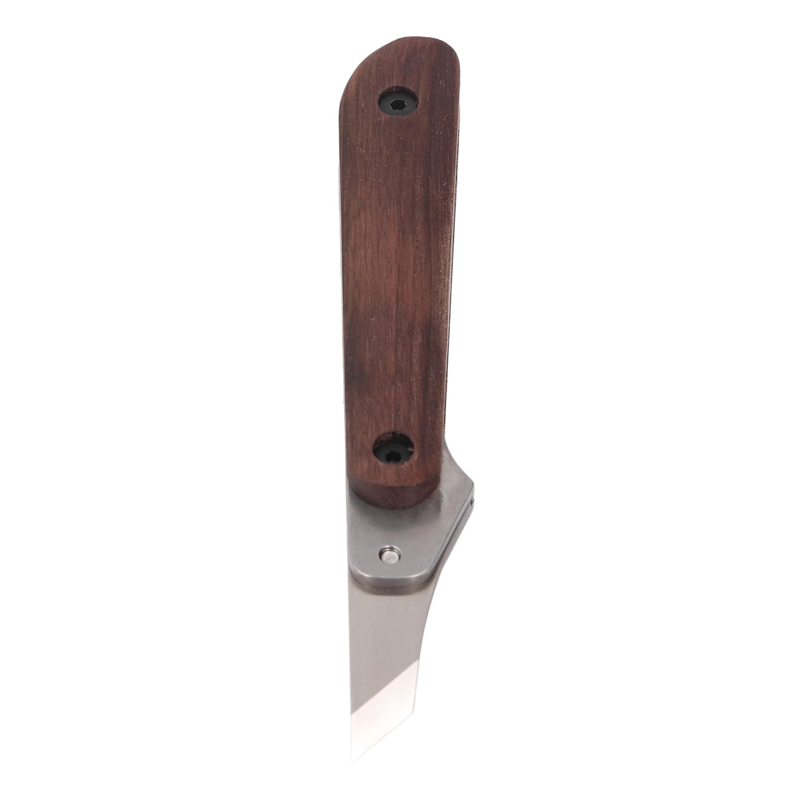 Cortador de cuero con mango de madera, herramienta de corte ergonómica de acero inoxidable para proyectos de artesanía y uso diario en el trabajo del cuero