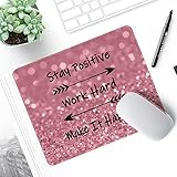 ITNRSIIET Mouse Pad with Stitched Edges, Premium-Textured Mouse Mat Pad, Non-Slip Rubber Base Mousepad for Gaming Laptop Computer & PC 260×210×3mm, Pretty Inspirational Quotes - Image 6