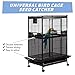 KFPPLXQ Bird Cage Netting Seed Catcher Adjustable Bird Cage Skirt Seed Catcher Large Soft Breathable Mesh Catchers for Indoor Round Square Cages (Circumference 80 inch to 118 inch)