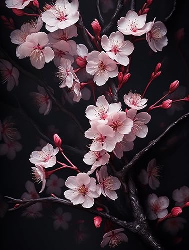 Scarlet Japan Sakura | Poster | Décoration murale | Décoration d'intérieur |