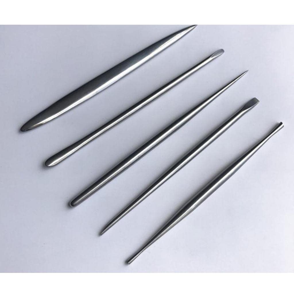 Club Bollywood®DIY Stainless Steel Carving Rod Detail Needles for Pottery Modeling Carving Clay Sculpture Ceramics Tools for Model Cloth Line Texture 146 X 10 Mm-image-23