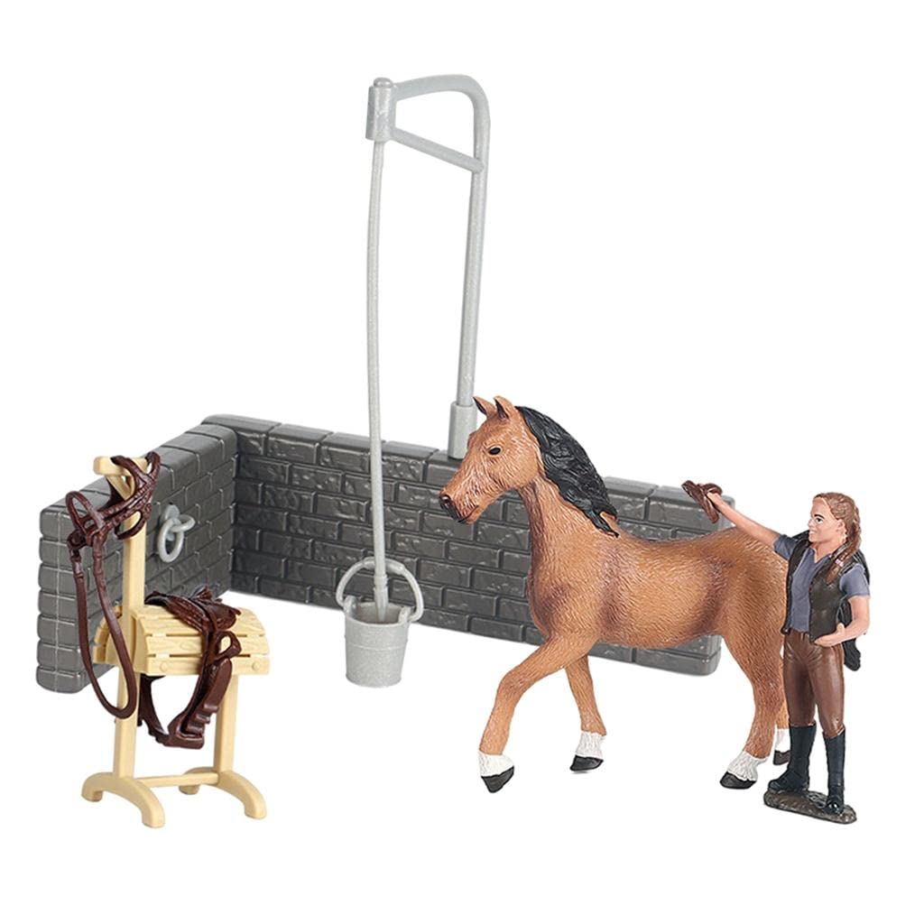 Almencla Action Figure Animali Playset Figure Scene Modelli Fattoria Simulazione PVC Dipinto a Mano Regalo Educativo Apprendimento Creativo Adatto a Progetti