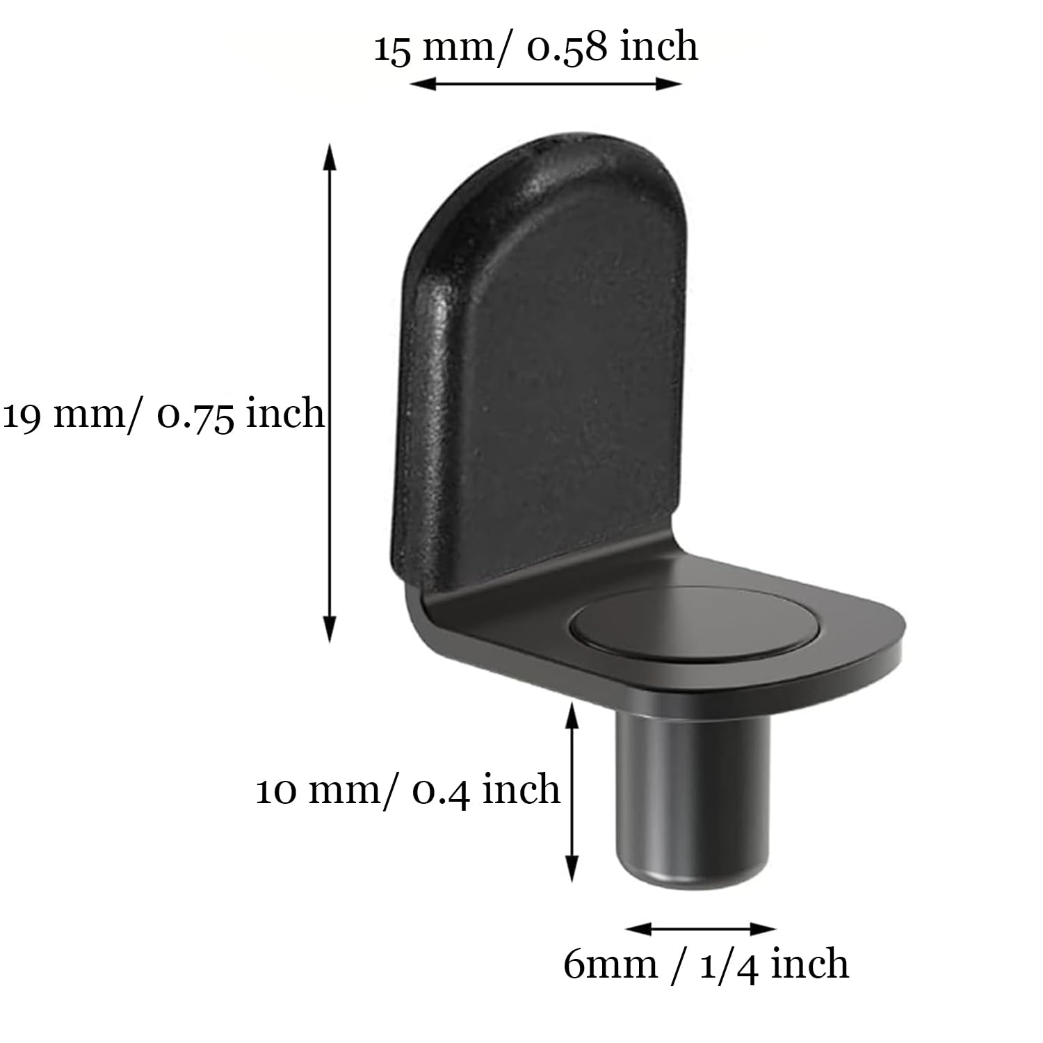 60 Pack Black Shelf pins, — Amazon image 2