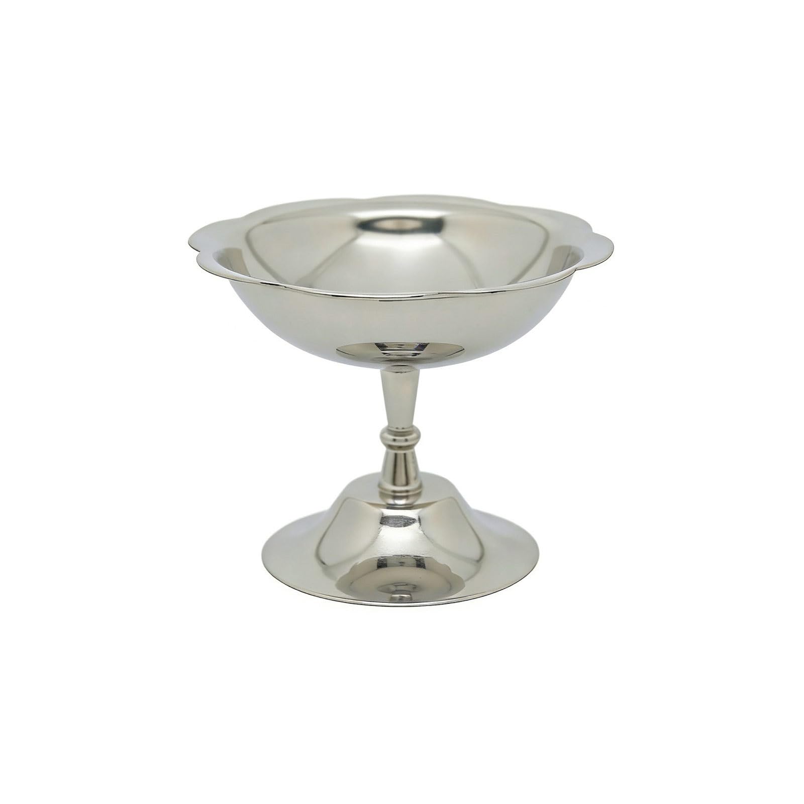 Tsophreniq Modern 304 Stainless Steel High Foot Cup Suitable for Sweets and Beverages Round Footed Ice Cream Bowl Rustless Goblet Dessert Cup