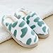 Sanhai Zapatillas de Peluche, Transpirables cálidas, Zapatillas de Pareja, Resistentes al Desgaste, Antideslizantes, Zapatos de Dormitorio, otoño e Invierno, adecuados para Interiores,Verde,3839