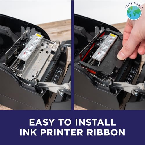 Image of Red and Black Ink Printer Ribbons for Toast Kitchen Printer by Paper Planet | 12 Ribbons | TKP300 SNBC BTP-M300