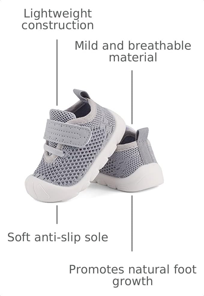 Image of Baby Shoes Boys Girls First Walkers Cute Animals Toddler Sneakers Prewalkers Rubber Sole