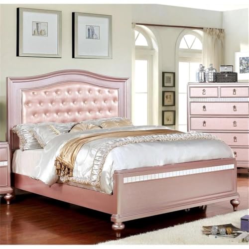 Furniture-of-America-Paisley-Contemporary-Wood-Full-Panel-Bed-in-Rose-Gold Furniture of America Paisley Contemporary Wood Full Panel Bed in Rose Gold