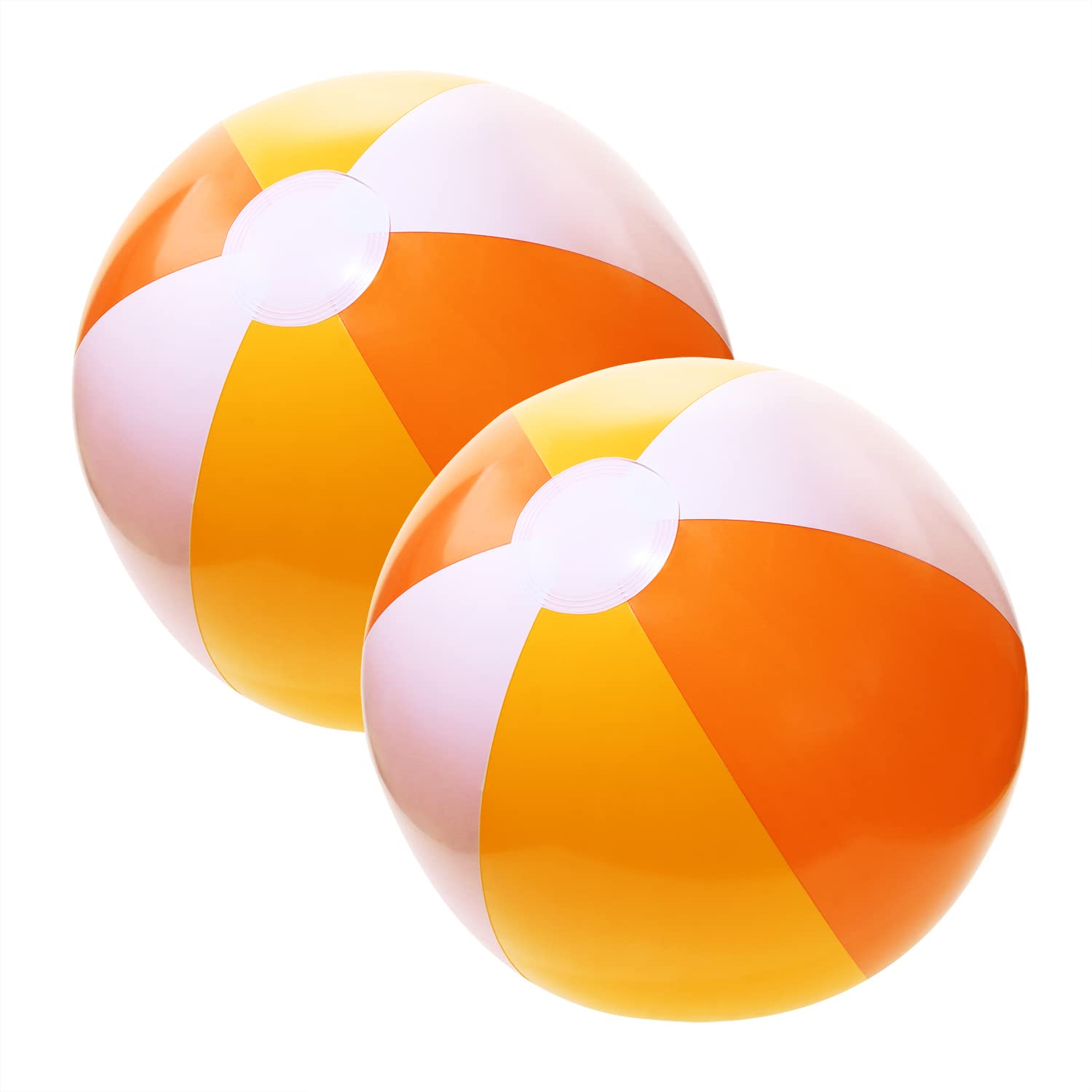 PENTA ANGEL Beach Balls 2PCS 12 Inch Inflatable/Blow Up Classic Rainbow Color Summer Swimming Pool Party Favors Water Toy Beachball for Women Men