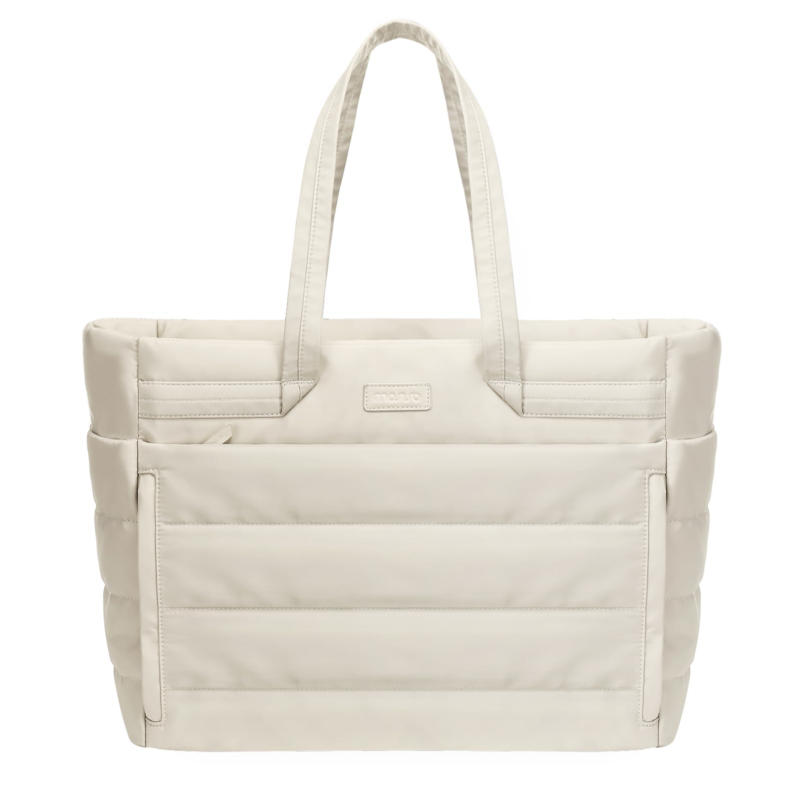 MOSISO Tote Bag for Women 15-15 6 inch Lightweight Puffer Tote Bag with Laptop Compartment 3 Zipper Pockets
