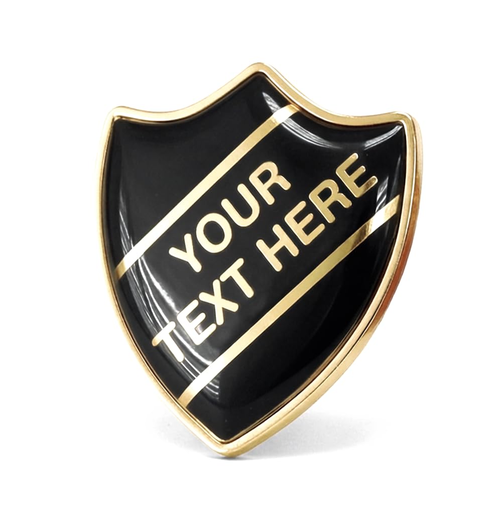 Create Your Own School Shield Badge (Black)