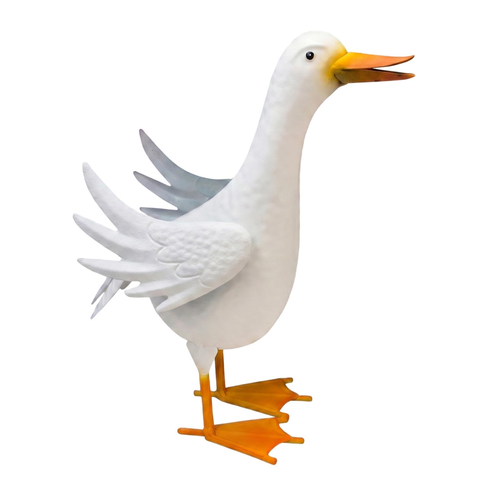 Pasisuu Outdoor Duck Statue – Waterproof Garden Ornament with Country Style, Durable Iron Figure for Yard Porch & Lawn Decoration A