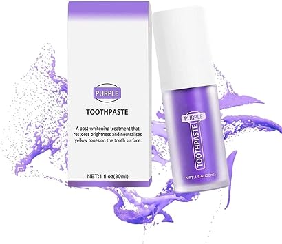 Purple Toothpaste for Teeth Whitening, Purple Toothpaste Whitening, Purple Teeth Whitening, Teeth Whitener, Color Corrector Toothpaste