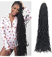 Faux Locs Crochet Hair 36 Inches Super Long New Soft Locs Crochet Braids Pre-looped Curly Wavy Go...