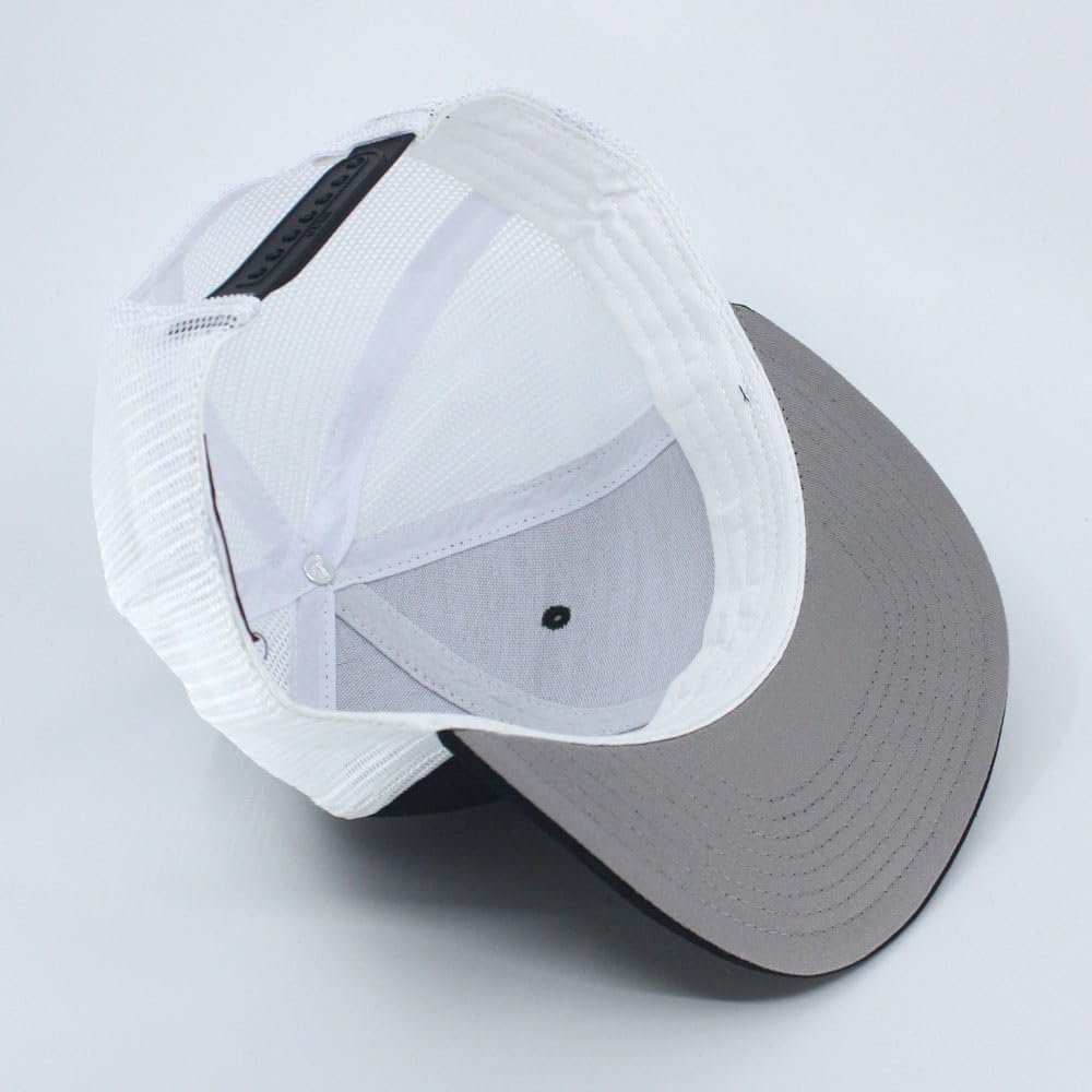 The Vintage Year Plain Cotton Twill Flat Brim Mesh Adjustable Snapback Trucker Baseball Cap - Image 5