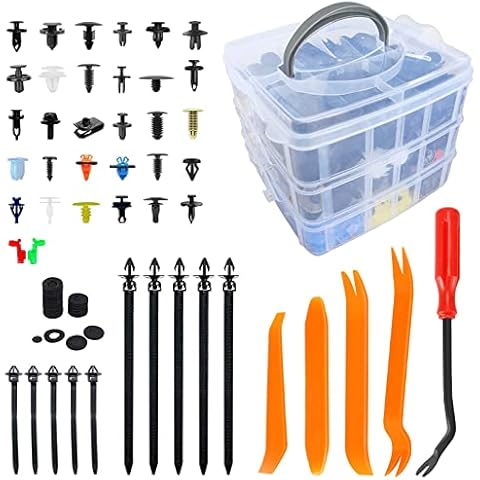 HTOMT Bumper Retainer Clips Plastic Car Clips Rivets Push Pins Automotive Fasteners Fender Clips for Toyota GM Ford Honda Acura Chrysler (970) Cover