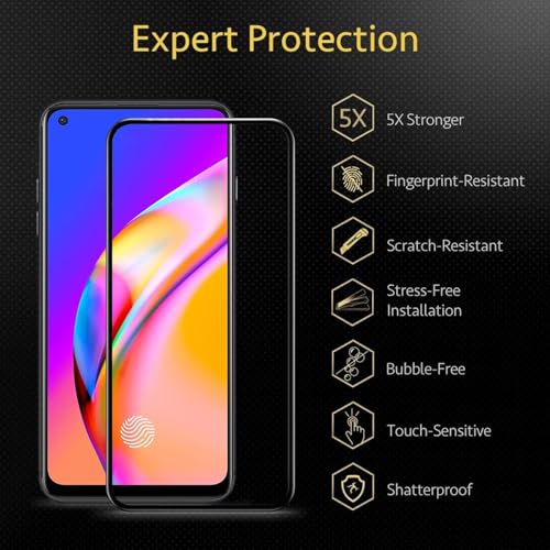 Image of HD Tempered Glass Screen Protector Compatible For Oppo F21 Pro, F21s Pro With Edge To Edge Coverage And Easy Installation Kit