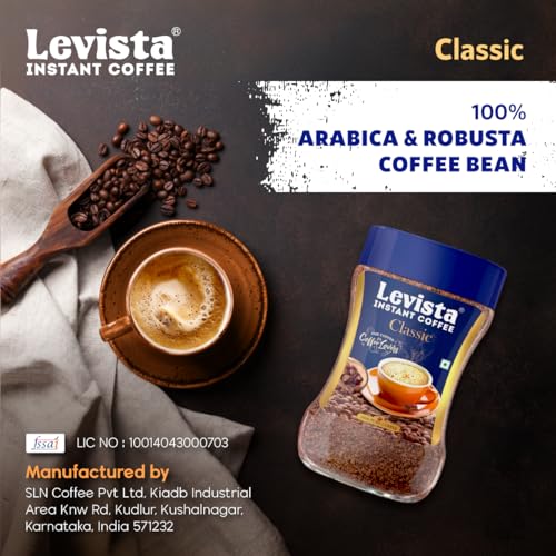 Levista Classic Pure Instant Coffee 50/45 GM Jar - Image 10 thumbnail