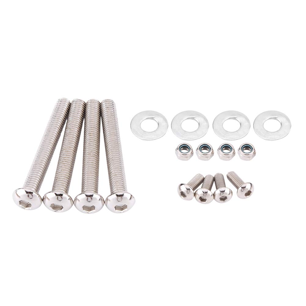 Barre per Borse Laterali, Kit Staffe per Barre di Supporto Borse Laterali per Moto Argento