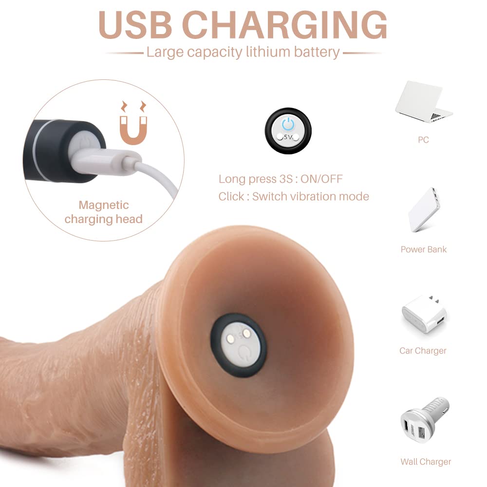THORI | fallo realistico | fallo vibrante realistico con vene | vibratore donna silicone con telecomando | pisello finto con ventosa vibrante | real pene cock |
