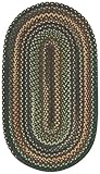 Capel Rugs Sherwood Forest Oval Braided Area Rug, 9' 2' x 13' 2', Dark Green