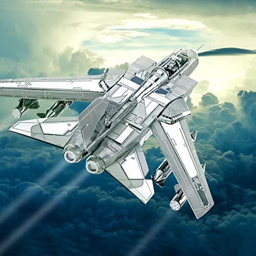 Piececool 3D Puzzles modellbausatz Erwachsene 3D Metall Puzzle-Tornado Fighter Jets-Metal Modellbausatz für Erwachse – Bild 3