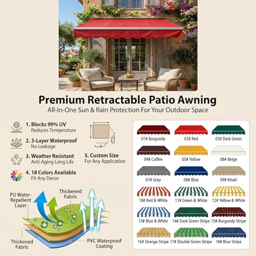 Recambios de lonas solares impermeables Oxford para toldo exterior 8